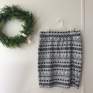 ReneeC Geo Print Pencil Skirt